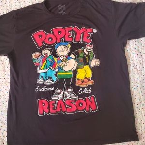 Men's graphic tee size 2X color black.